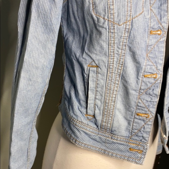 ANTHRO Blue Pilcro & The Letterpress Denim Coat XS - Picture 4 of 10